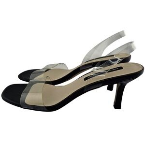 French Connection Black and Clear Heels